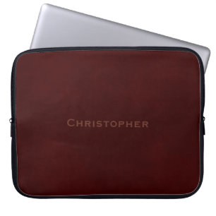* Rustieke namaak gestempelde gevlekte bruine Laptop Sleeve