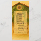 Rustieke Napa Valley Vineyard Golden Wedding Dinne Programma (Achterkant)