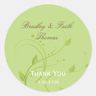 Rustieke natuurlijke Paisley Bloemen bruiloft guns Ronde Sticker