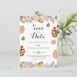 Rustieke Neutrale Boho Bruiloft Save The Date