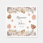 Rustieke Neutrale Boho Bruiloft Servet (Voorkant)