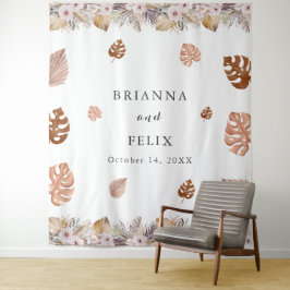 Rustieke Neutrale Boho Bruiloft Wandkleed