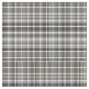Rustieke neutrale bruine grijze geruite print stof