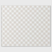 Rustieke Neutrale Gingham cheques Cadeaupapier (Vlak)