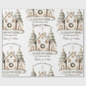 Rustieke neutrale kerst cadeaupapier (Vlak)