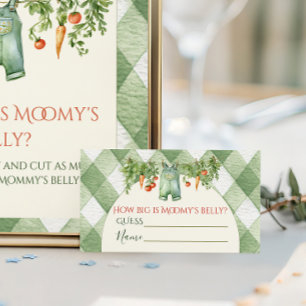 Rustieke Neutrale Spruit Baby Shower Hoe Groot Is Informatiekaartje