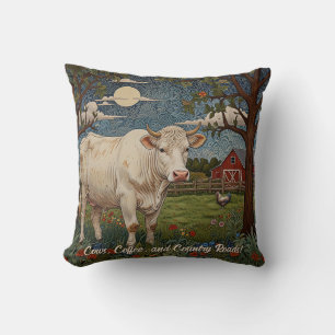 Rustieke noodlijdende land chic boho koe boerderij kussen