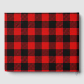 Rustieke Nordic Plaid Kerst Gnomen Gastenboek (Achterkant)