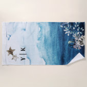 Rustieke Oceaan | Zeester Strandhanddoek Strandlaken (Voorkant)