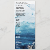 Rustieke Ocean Bridal Party Flat Programma (Achterkant)