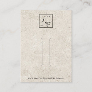 RUSTIEKE OFF WITTE STUCCO HAARCLIP DISPLAY KAART VISITEKAARTJE