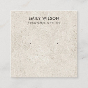 RUSTIEKE OFF WITTE STUCCO STUD OORBEL DISPLAY KAAR VIERKANTE VISITEKAARTJE