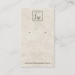 RUSTIEKE OFF WITTE STUCCO STUD OORBEL DISPLAY KAAR VISITEKAARTJE