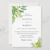 Rustieke Olijf Toscaanse bruiloft uitnodiging (Voorkant)