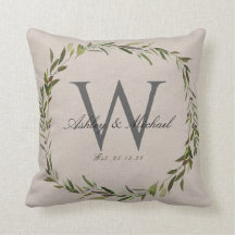 Rustieke Olijfkrans Monogram Wedding Keepsake