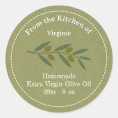 Rustieke Olijfolie Label Sticker (Voorkant)