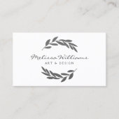 Rustieke Olijftak krans Logo Visitekaartje (Voorkant)