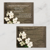 Rustieke Omheining & Dogwood Blooms Bruiloft Enclo Informatiekaartje (Voorkant / Achterkant)