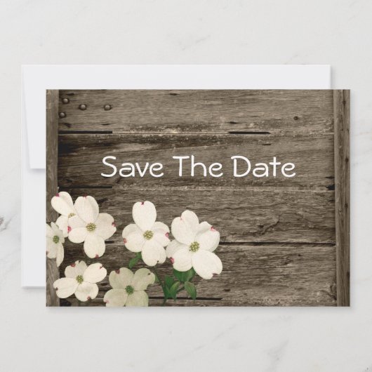 Rustieke omheining foto opslaan van de datum aanko save the date (Achterkant)