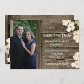 Rustieke omheining Foto Save The Date-aankondiging Save The Date (Voorkant / Achterkant)