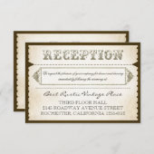 rustieke ontvangstkaarten - Tickets Informatiekaartje (Voorkant / Achterkant)