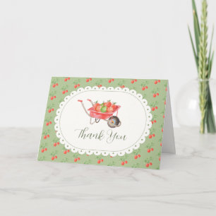 Rustieke Oogst Appel Van Onze Ogen Baby Shower Bedankkaart
