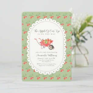 Rustieke Oogst Appel Van Onze Ogen Baby Shower  Kaart