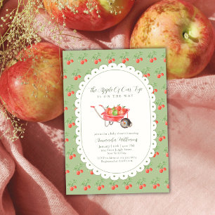 Rustieke Oogst Appel Van Onze Ogen Baby Shower Kaart