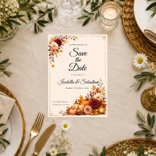 Rustieke Oogst Bruiloft Save The Date
