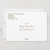 Rustieke open haard Flat Non Photo Christmas Kaart (Achterkant)