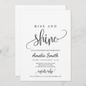 Rustieke opkomst en glans bruiloft brunch kaart (Voorkant / Achterkant)