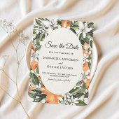 Rustieke Oranje citrusbloem | Elegant Boho Save The Date