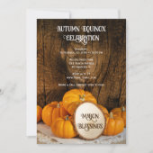 Rustieke Oranje pompoenen herfst equinox viering Kaart (Voorkant)