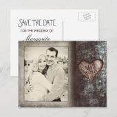 rustieke oude boom FOTO bewaar de datum briefkaart (Voorkant / Achterkant)