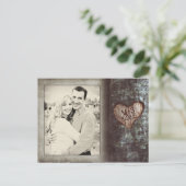 rustieke oude boom FOTO bewaar de datum briefkaart (Staand voorkant)