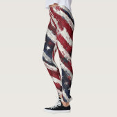 Rustieke oude glorie, sterren en patriottische str leggings (Links)