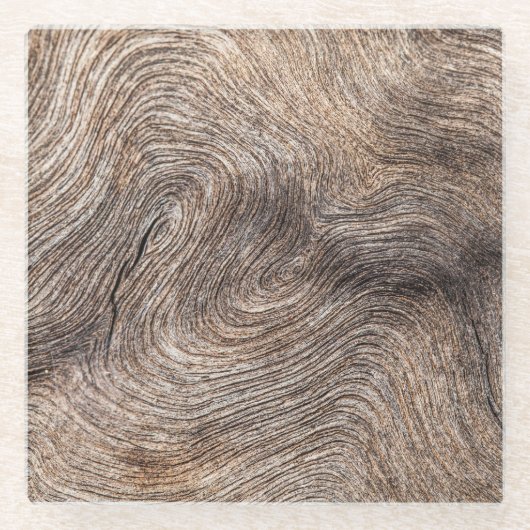 Rustieke oude hout, getextureerde achtergrond glazen onderzetter (Voorkant)