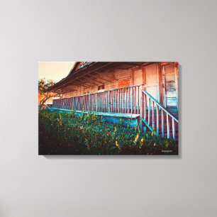 Rustieke Oude Land Schuur Porch Canvas Afdruk