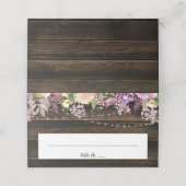 Rustieke Paarse bloemenstring lampjes bruiloft gev (Buitenkant ongevouwen)