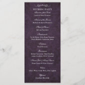 Rustieke  Paarse Damask Wedding Program Programma (Achterkant)
