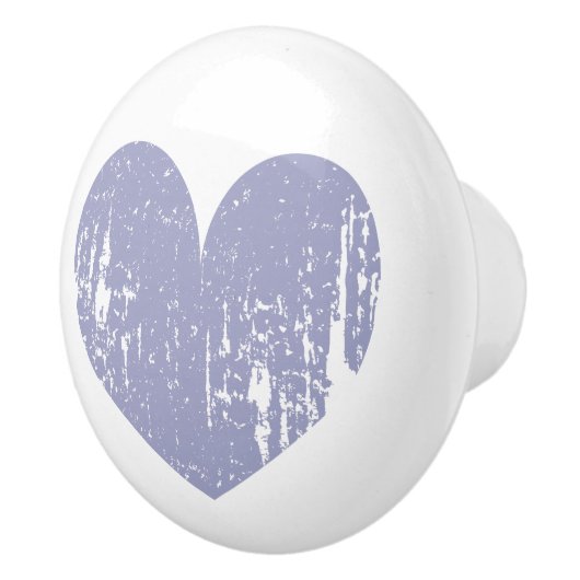 Rustieke paarse liefde hart deur of lade pull knop (Rechts)