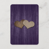 Rustieke Paarse Mason Jar Wood Accommodatie Kaart (Achterkant)