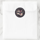 Rustieke Paarse Roze Bloemen Retour Adres Label (Tas)