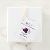 Rustieke Paarse Rozen Elegante bruiloft dank u Bedankjes Labels (In situ)