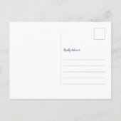 Rustieke Paarse Wildflower bruiloft Save The Date Briefkaart (Achterkant)
