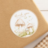 Rustieke Paddenstoel Bedankzegel Sticker Label