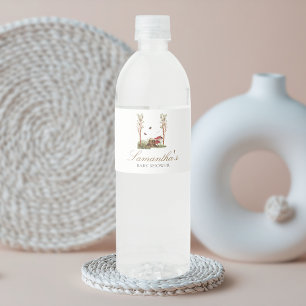 Rustieke Paddenstoelen Bos Baby Shower Waterfles Etiket