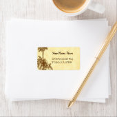 Rustieke Palm Tree bewerkbaar adreslabel Etiket (Insitu)