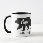 Rustieke Papa Beer Monogram Naam Mok (Links)