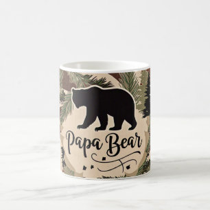 Rustieke Papa Beer Silhouette Buiten  stijl Koffiemok